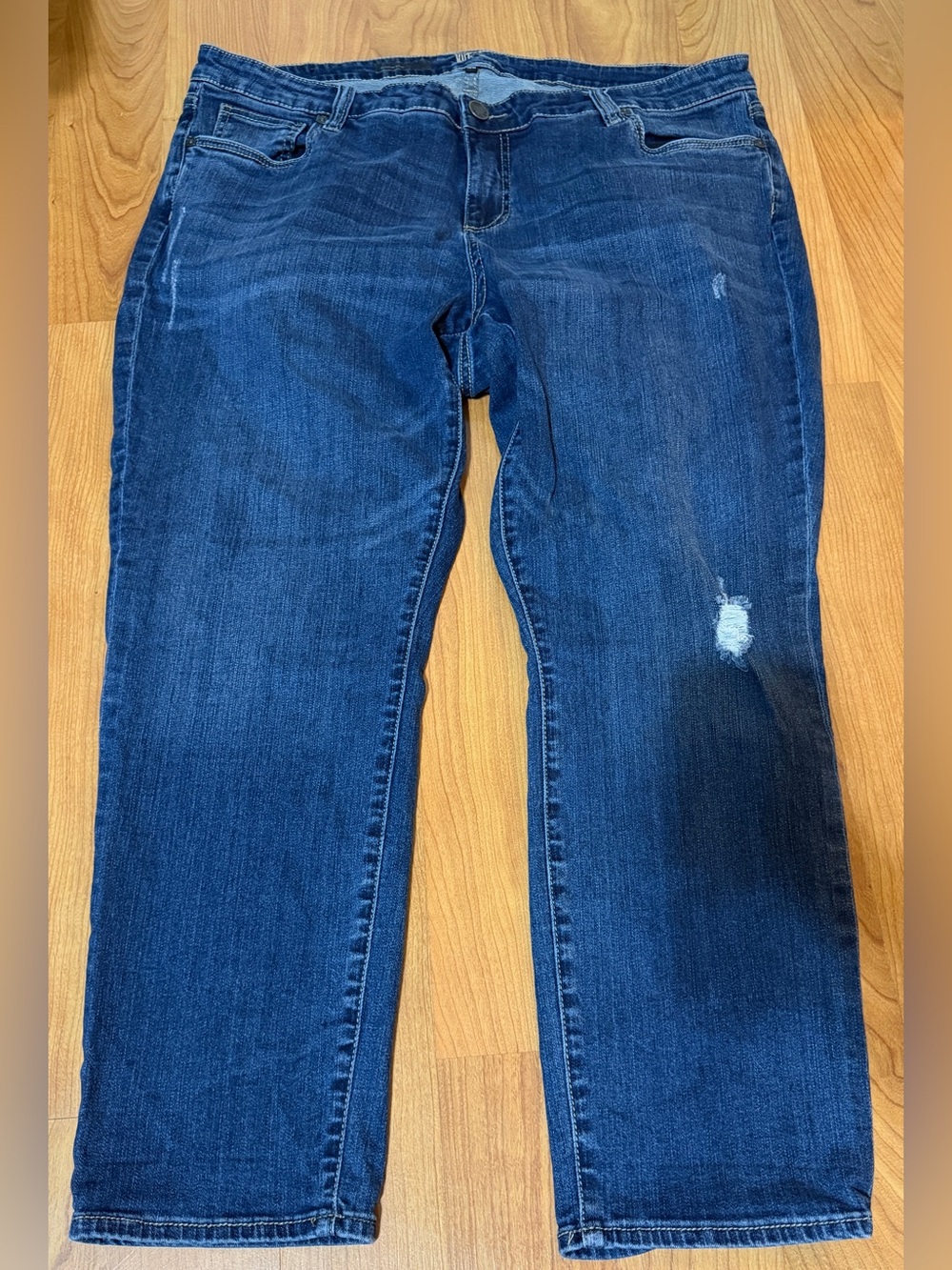 KUT From The Kloth Slouchy Boyfriend Jeans Women's 18W Medium Wash Stretch Denim